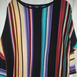 Chaps multi-colored linen and cotton sweater